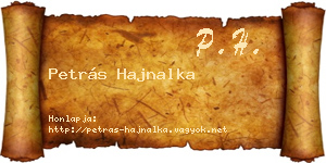 Petrás Hajnalka névjegykártya