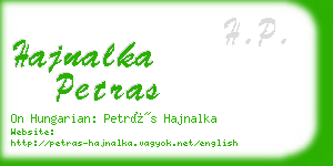 hajnalka petras business card